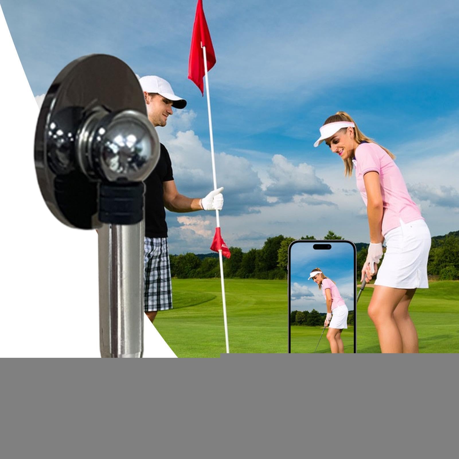 Porta Telefono Da Golf Supporto Analizzatore Telefonico In Lega Stabile | Monopiede Magnetico Da Golf Per Registrazione Swing Golfistico Per Pratica Campo Appassionati Allenatori Vlogger