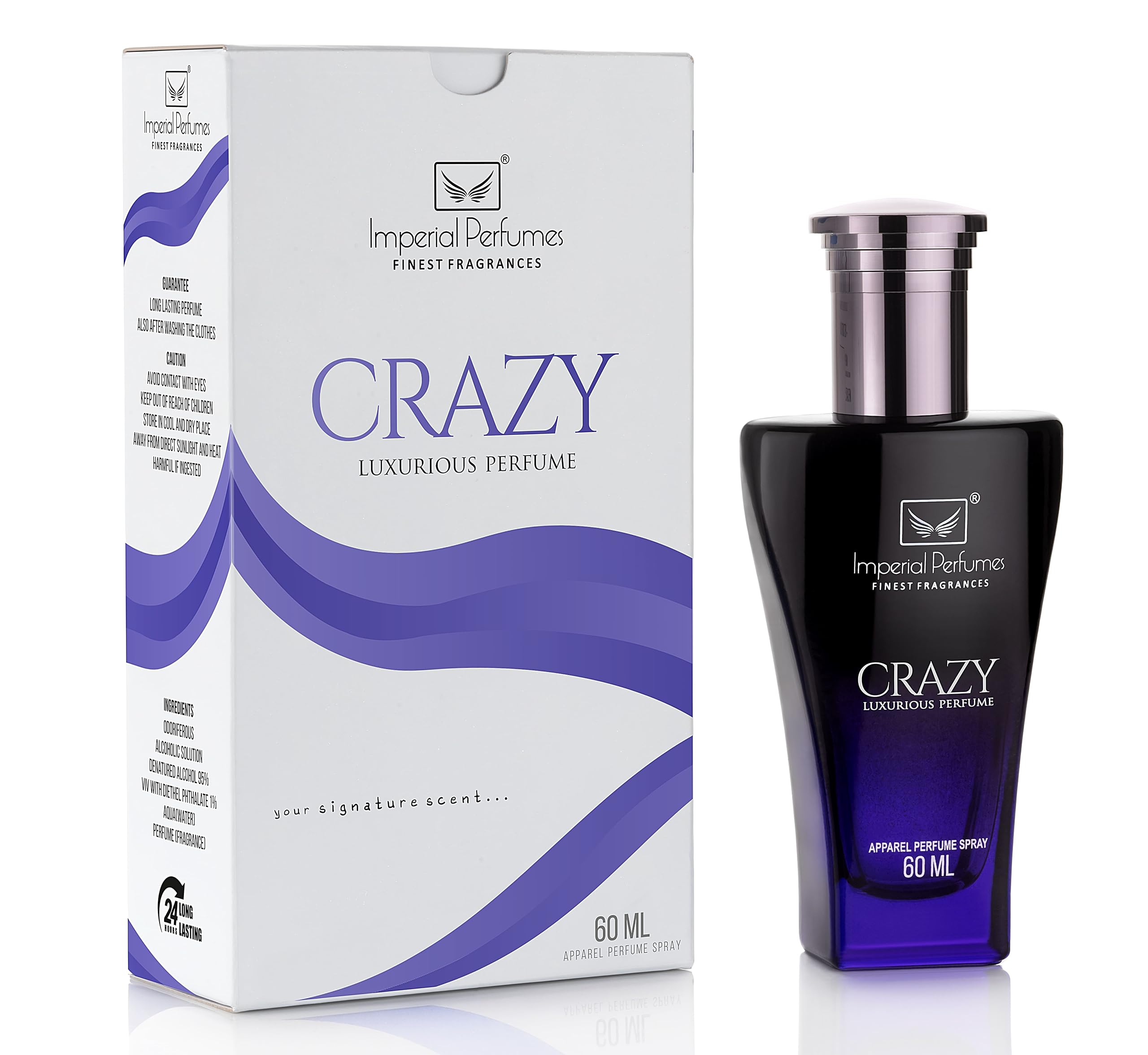 Imperial Perfumes Crazy Luxurious Perfume, Long Lasting Fresh Fragrance Perfume for Men & Woman, 60ml, Pack of 1