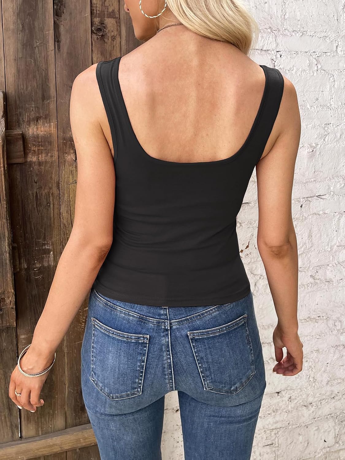 Joviren Cotton Workout Crop Tank Top for Women Racerback Yoga Tank Tops Athletic Sports Shirts Exercise Undershirts 4 Pack