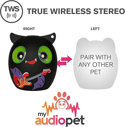 Miniatura 4 de My Audio Pet Bat Mini altavoz inalámbrico Bluetooth Animal para niños de todas las edades - Verdadero estéreo inalámbrico - Tu sinfonía portátil