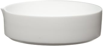 355314-0180 PTFE 180 مل طبق تبخير منخفض الشكل، مع تشطيب داخلي ناعم
