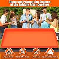 Vista 2 de Funda de silicona para parrilla Blackstone, cobertura completa de 36 pulgadas, resistente de grado alimenticio, cubierta protectora para superficie