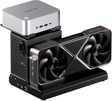 AOSTAR EG02 External GPU Expansion Box Dual Thunderbolt5 Thunderbolt 5 OCuLink PCIe4.0 x4 Interface ATX/SFX Power Compatible Open Frame Design Notebook PC GPU Docking Station EG02, TB 5+OCuLink