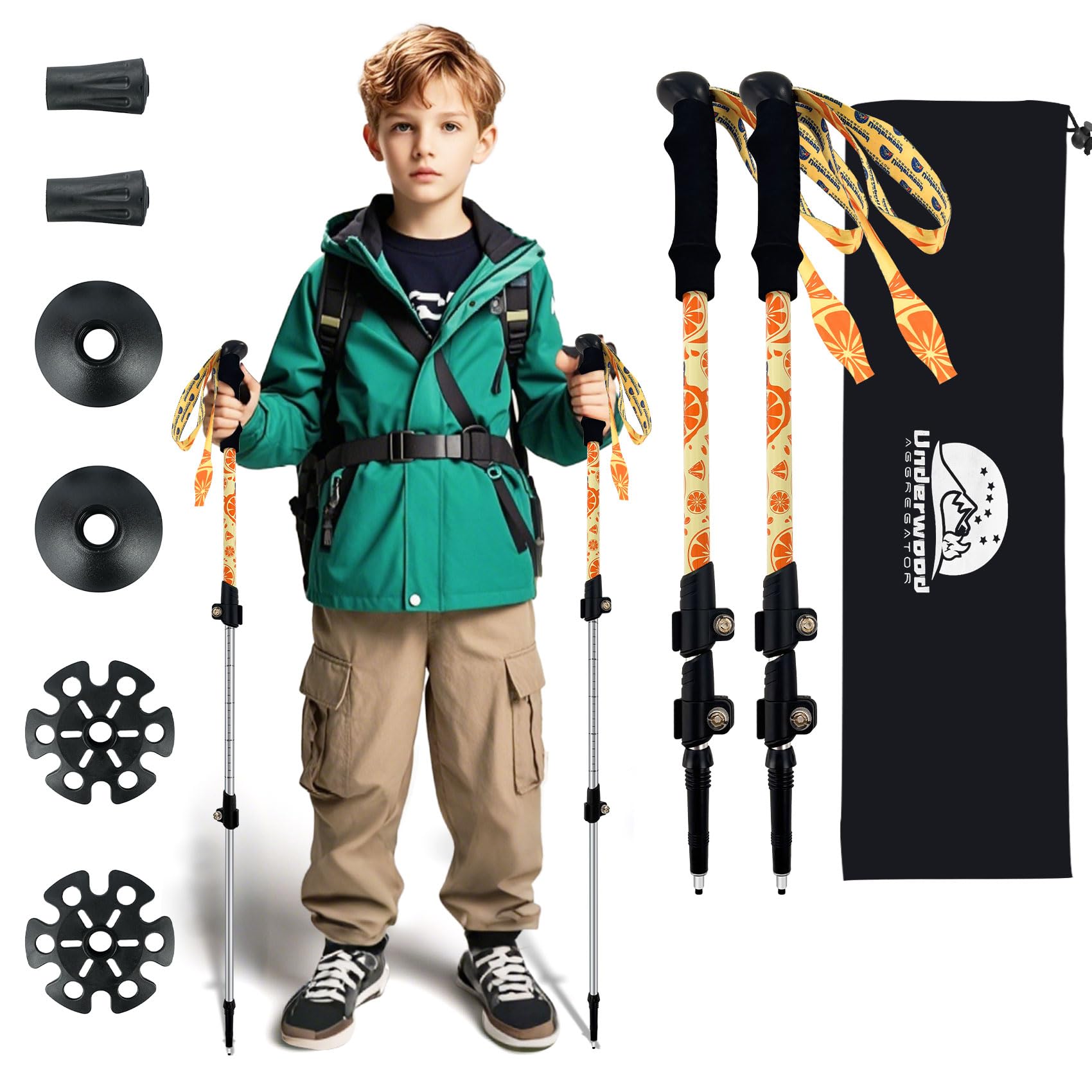 Underwood Aggregator Collapsible Kids Trekking Poles