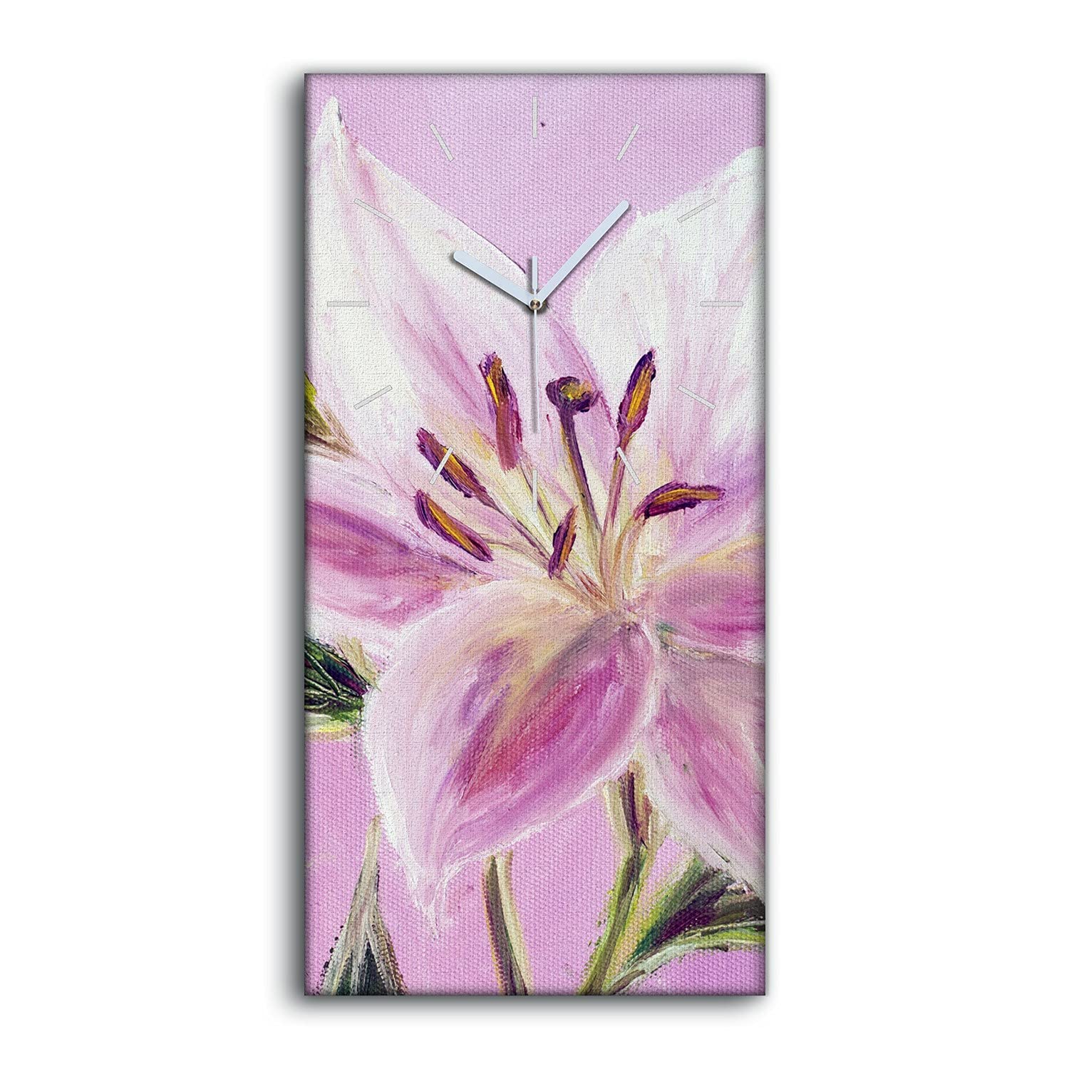 Horloge sur Toile Salon Moderne Décoration Art Mural Motif Nature Fleur