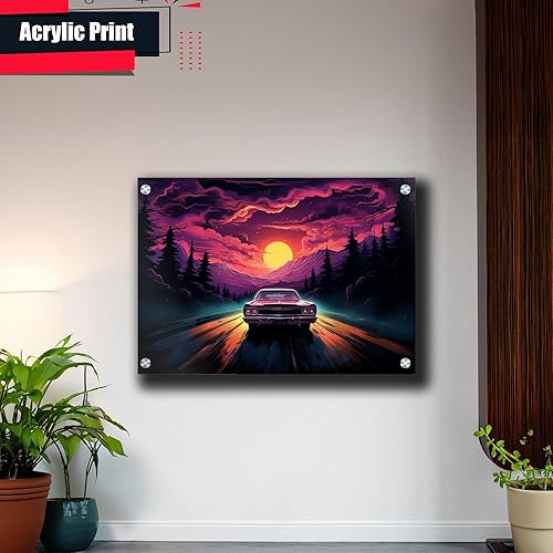 Miniatura 4 de Unique Synthwave Style Retro Art, 80s style art, framed poster print, guest room art, cool living room art, Living Room Decor, Decor poster