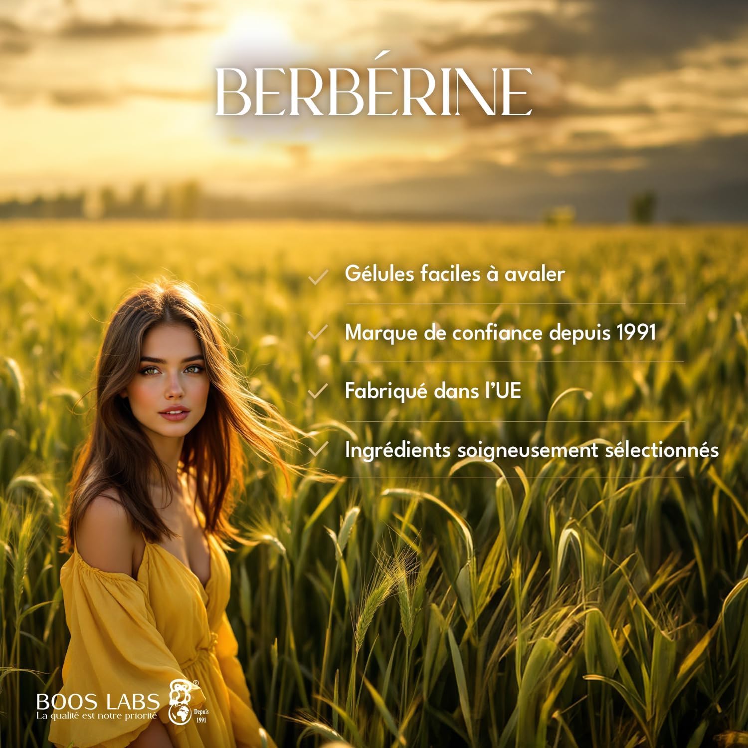 Berbérine I 1000 mg I 180 gélules végétaliennes (150 + 30 gélules supplémentaires) I Gélules de berbérine à haute dose, I 2 gélules par jour I Composition pure sans additifs dans le sachet