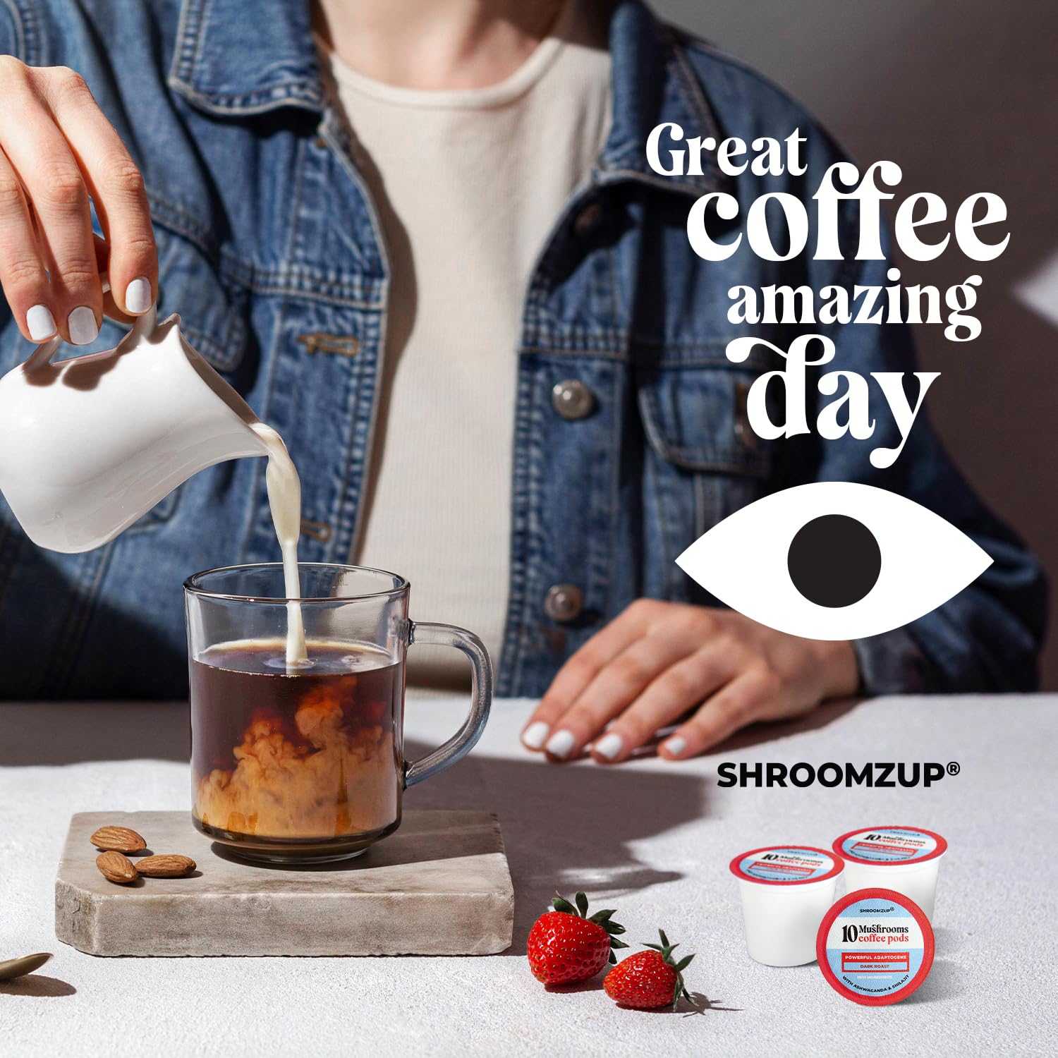 Shroomzup Mushroom Coffee K Cups 12 Pods - 10 Mushroom Coffee with Ashwagandha and Shilajit - Dark Roast Single Serve K-Cup Pods - Image 9