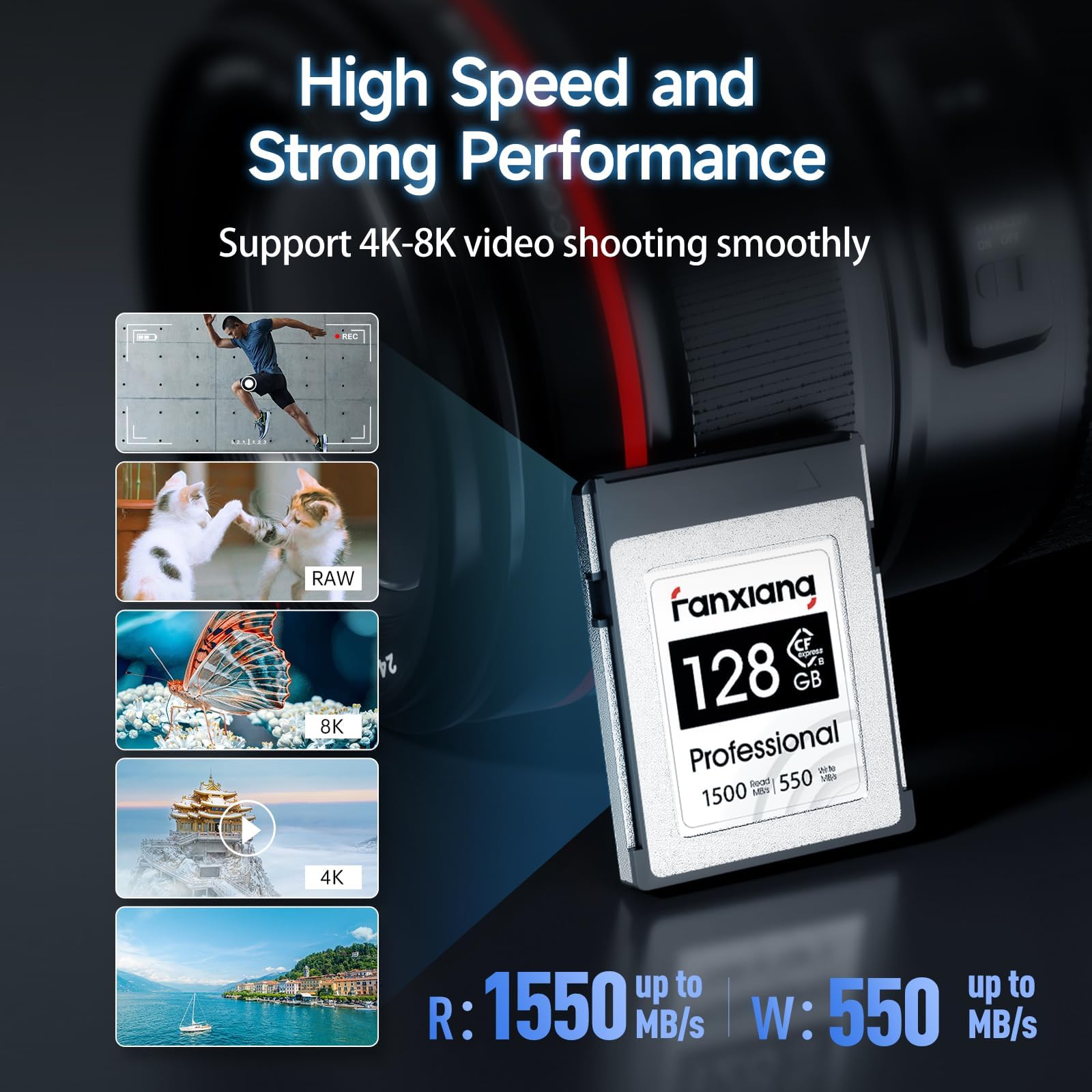 Amazon.com: fanxiang 128GB CFexpress Type B Memory Card, Up to