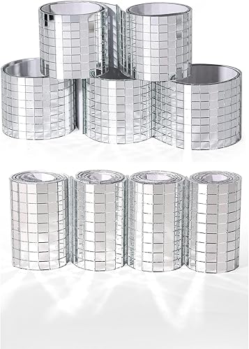 PP OPOUNT 4520 azulejos de mosaico autoadhesivos, azulejos de bola de discoteca de 0.197 x 0.197 in, azulejos de espejo para manualidades pequeñas