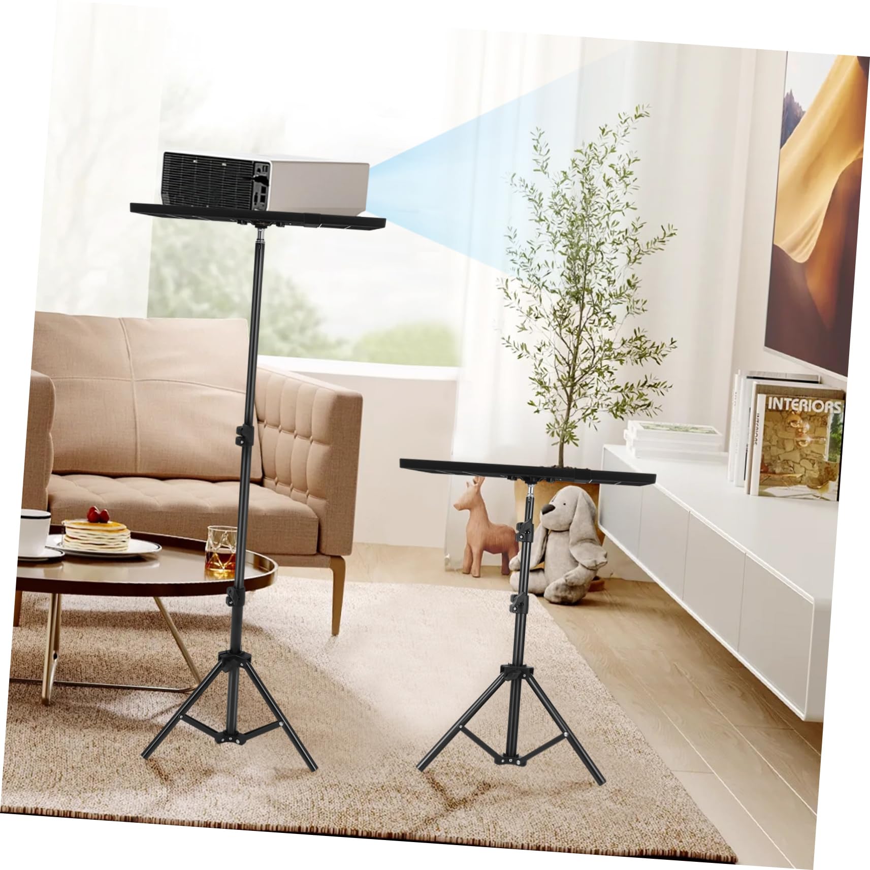 Supporto Regolabile per Proiettore da Tavolo in Metallo e Plastica per Utilizzo in Classe in Casa Altezza Max 120cm