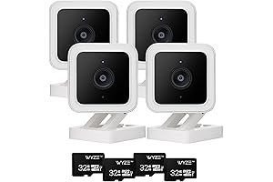 Wyze Wireless Security Camera Bundle with 16GB MicroSD Cards Included (8-Piece Set),...