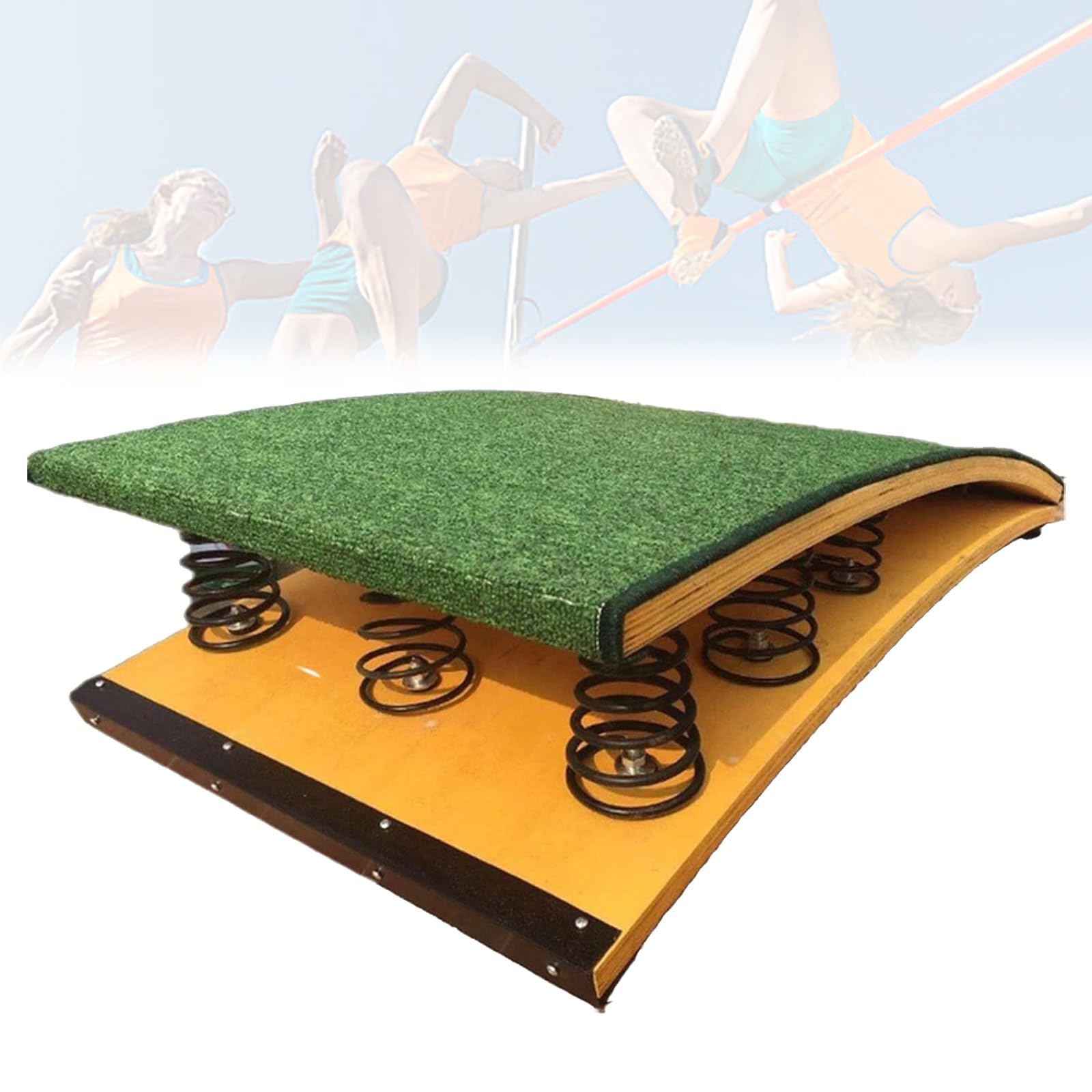 Trampolino Multisport, Attrezzatura per Allenamento E Volteggio, Pedana di Supporto al Salto - Ginnastica/Wushu/Tuffi, Design A 4/6/9 Molle, Impermeabile per Piscina/Uso Esterno 6Springs
