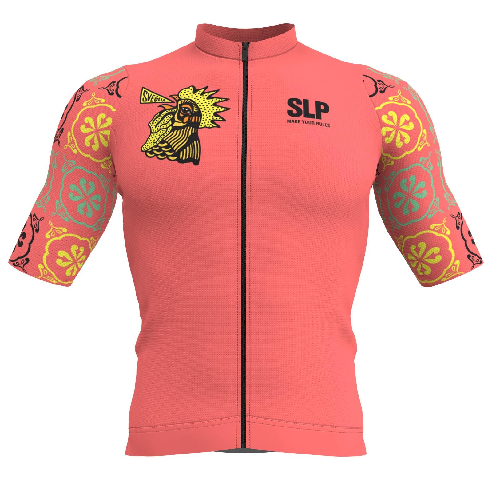 Maglia Manica Corta Estiva da Ciclismo Modello Sveglia, Leggera, Altamente Traspirante con 3 Tasche Posteriori, Rapid Dry e Taglio Manica al Vivo - Unisex