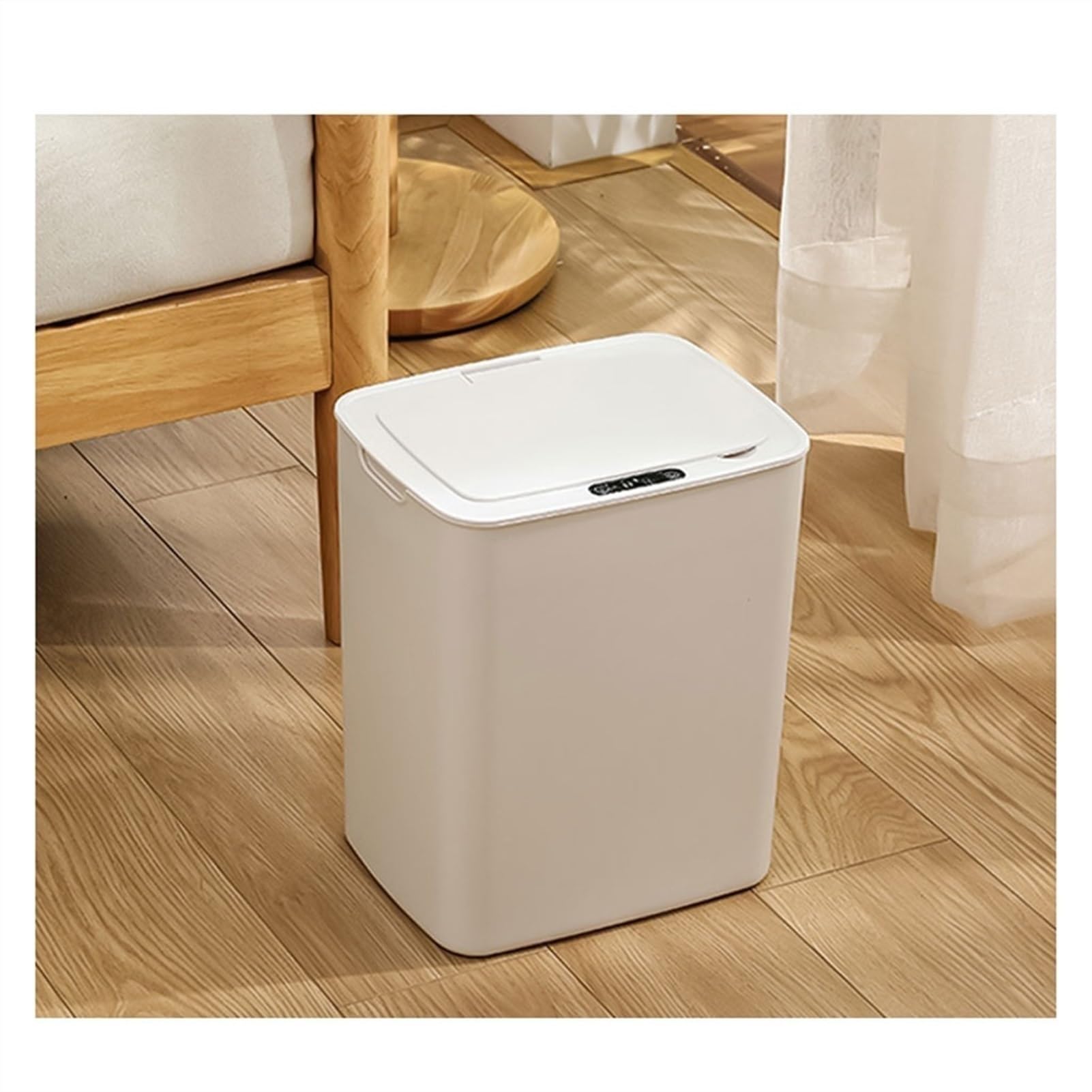 Papeleras para Cocina Pattumiera Automatica da 14 Litri for Uso Domestico, Bagno, Cucina, Cestino for Carta igienica, con Coperchio Cestino(C)
