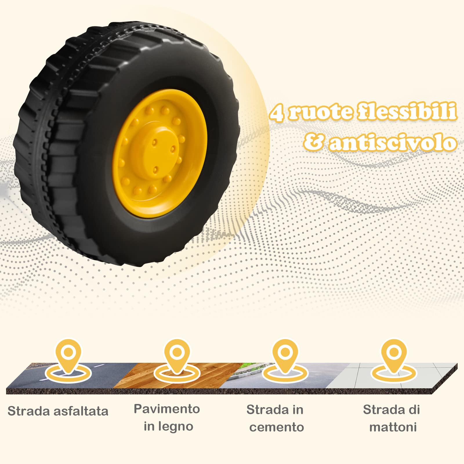 COSTWAY Ruspa Giocattolo per Bambini, Escavatore Cavalcabile a Spinta con Benna Regolabile, Clacson e Spazio di Archiviazione, Pneumatici Anti-scivolo, Regalo per Bambini 1-3 Anni (Stile 3)