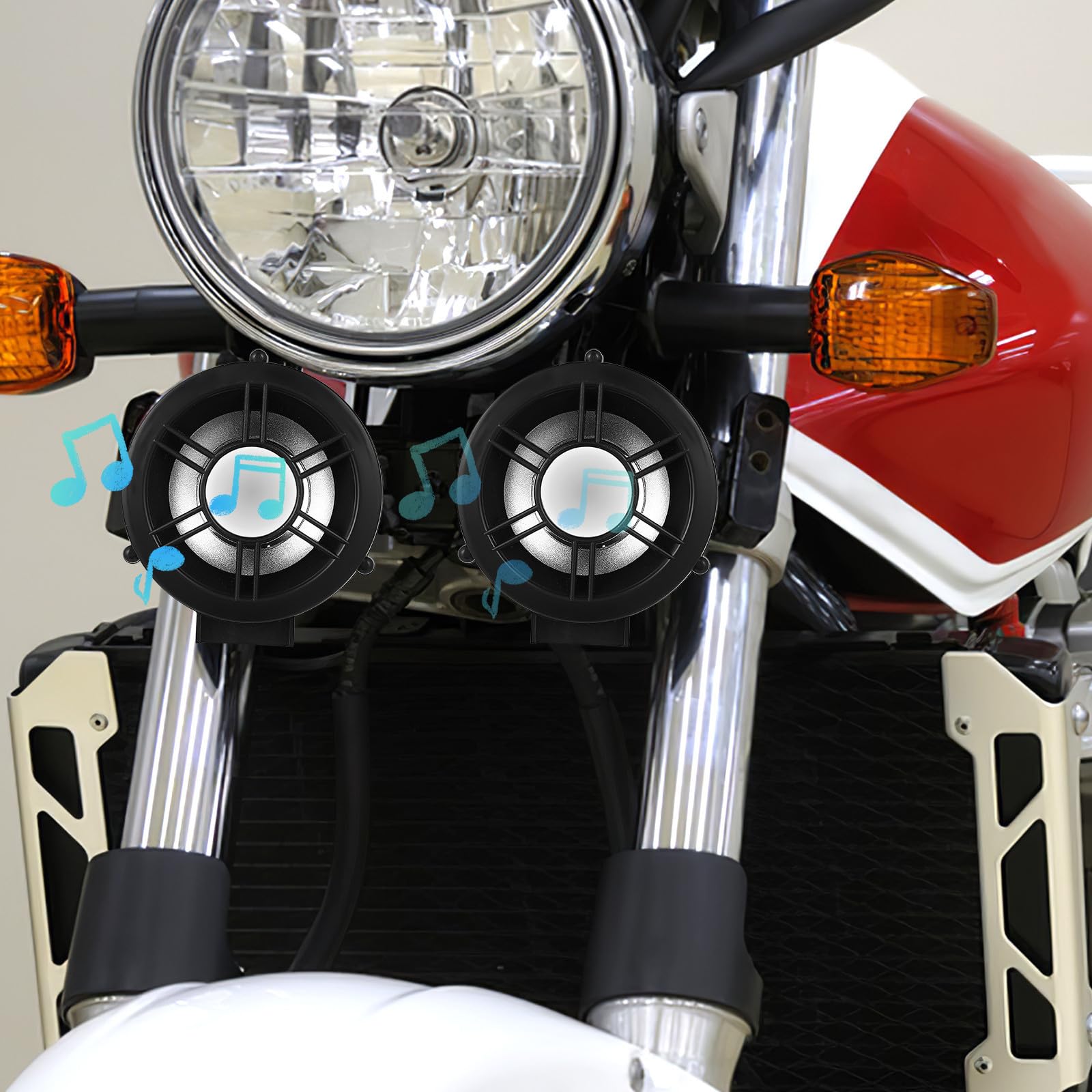 Sistema de Audio para Motocicleta Altavoces y Radio Integrados, Compatible Conexión Telefónica para Viajes en Moto