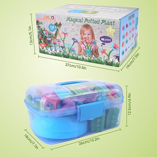 Miniatura 6 de BIRANCO Juego para crear de jardín de flores juego educativo Divertidos juguetes apilables para niños de 3 a 6 años de edad actividad educativa para