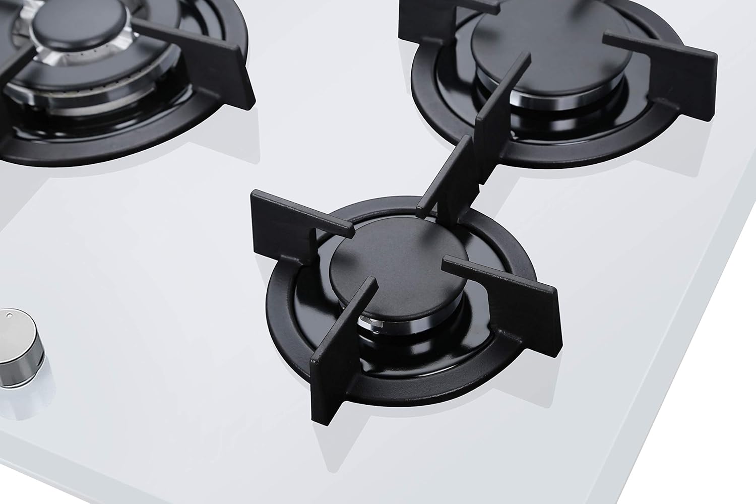 MILLAR GH9051PW 90cm 5 fornelli in vetro piano cottura a gas - Bianco MILLAR GH9051PW 90cm 5 fornelli in vetro piano cottura a gas - Bianco