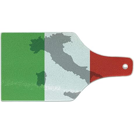 Lunarable Cutting Board - Map View Of Italy Design