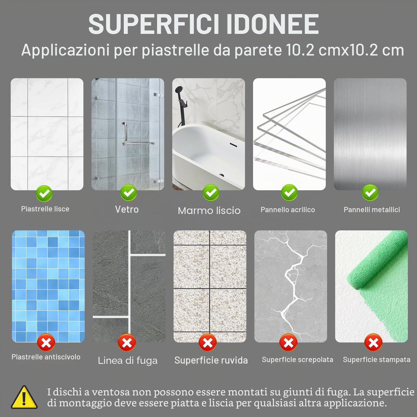 Newthinking Maniglia lunga a ventosa per bagno, maniglia doccia a ventosa da 40,6 cm con indicatore, maniglia portatile di sicurezza a ventosa per la mobilità per anziani disabili (2, argento)