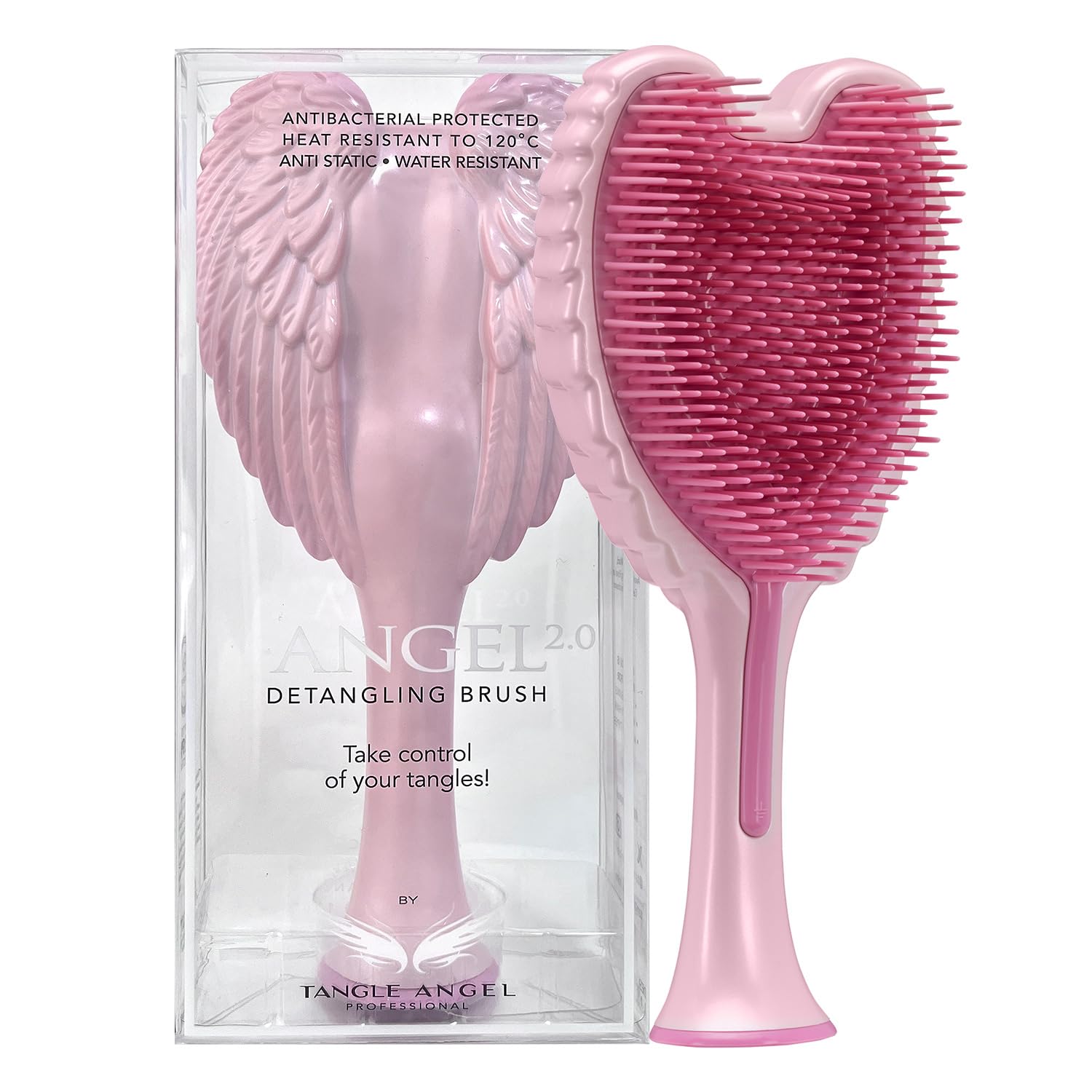 Tangle Angel 2.0 Detangling Hair Brush Gloss Pink