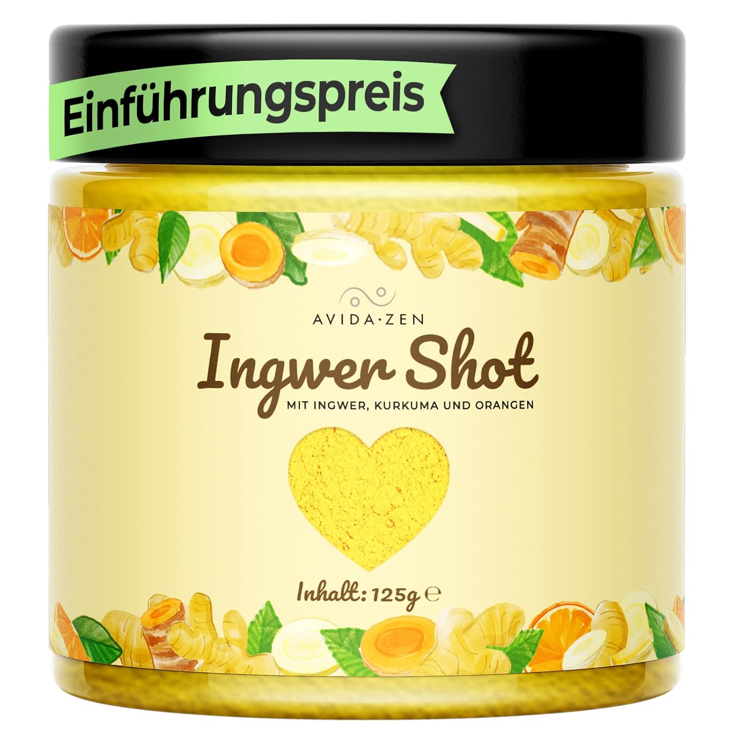 Ingwer Shot, für bis zu 160 fruchtig scharfe Ingwer Kurkuma Shot, reich