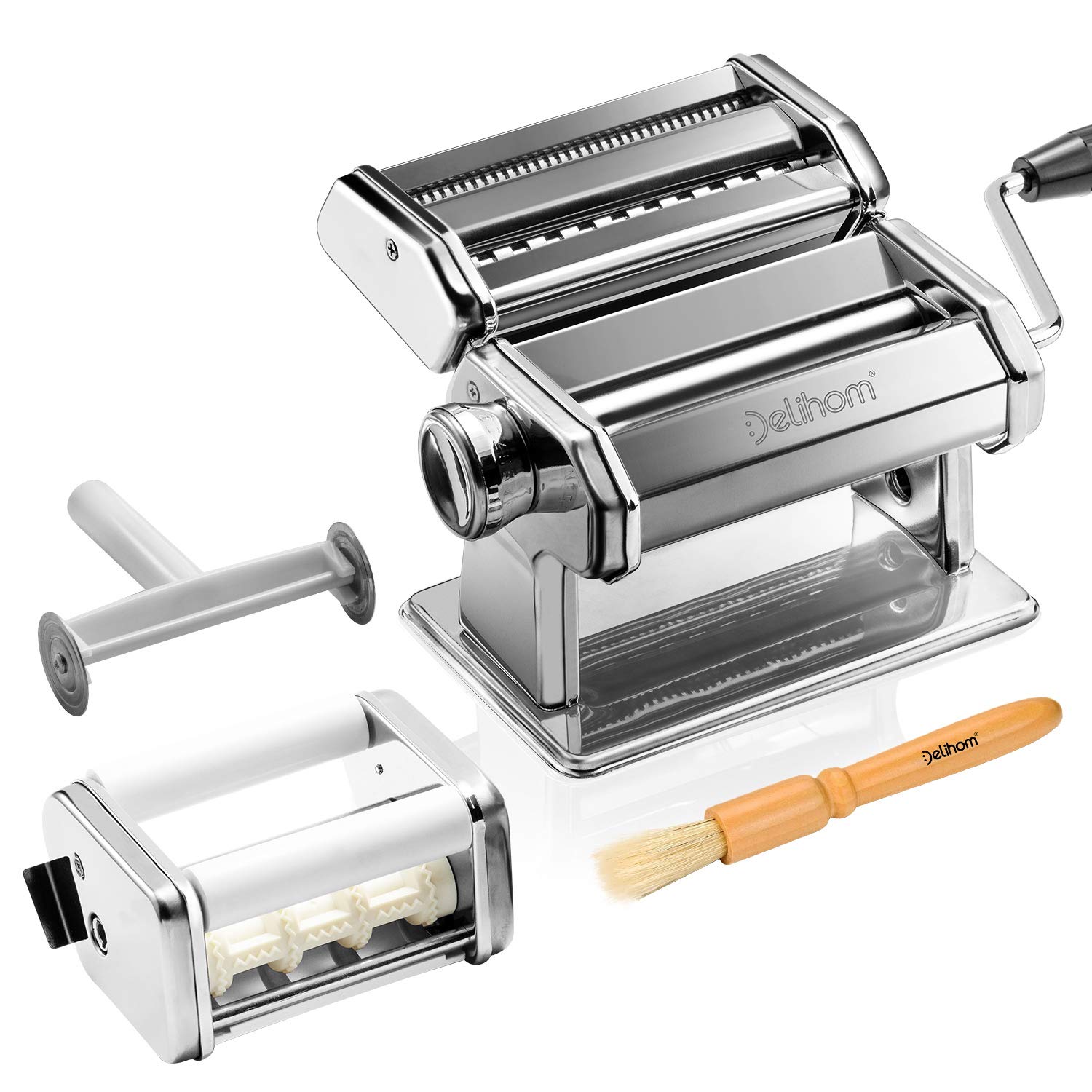 Buy Delihom Pasta Maker Stainless Steel Pasta Machine, Cutter