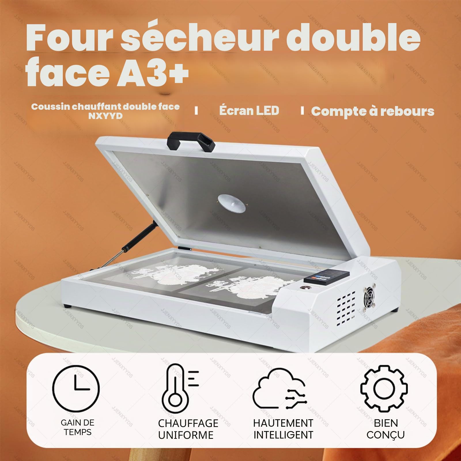 Four de séchage DTF A3+/A3/A4 amélioré, four de polymérisation DTF pour impression par transfert thermique, avec contrôle de la température et du temps, pour transfert sur t-shirts et casquettes