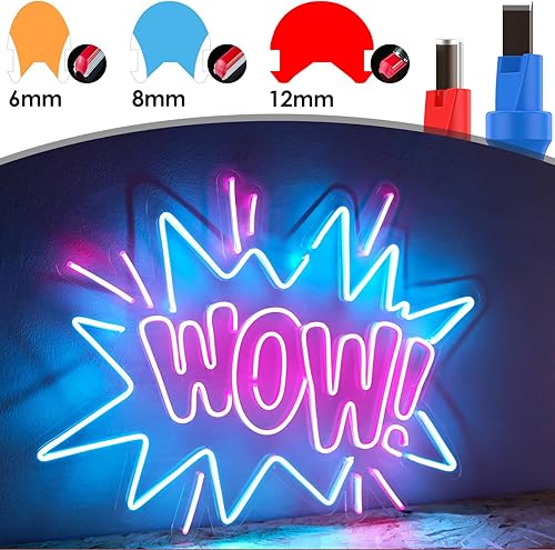 Miniatura 6 de 2 piezas de cortador de luz de neón, lámpara de neón dividida, herramienta de mano de tira de silicona, herramienta de mano de corte de tira de neón