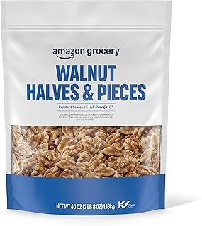 Amazon Brand - Happy Belly California Walnuts Halves and Pieces, 40 ounce
