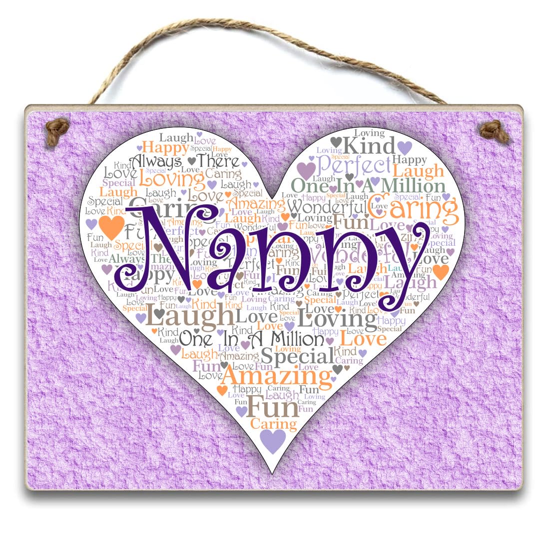 Plaque for Nanny - Sentimental Gift For Nanny on Mother's Day Birthday Christmas