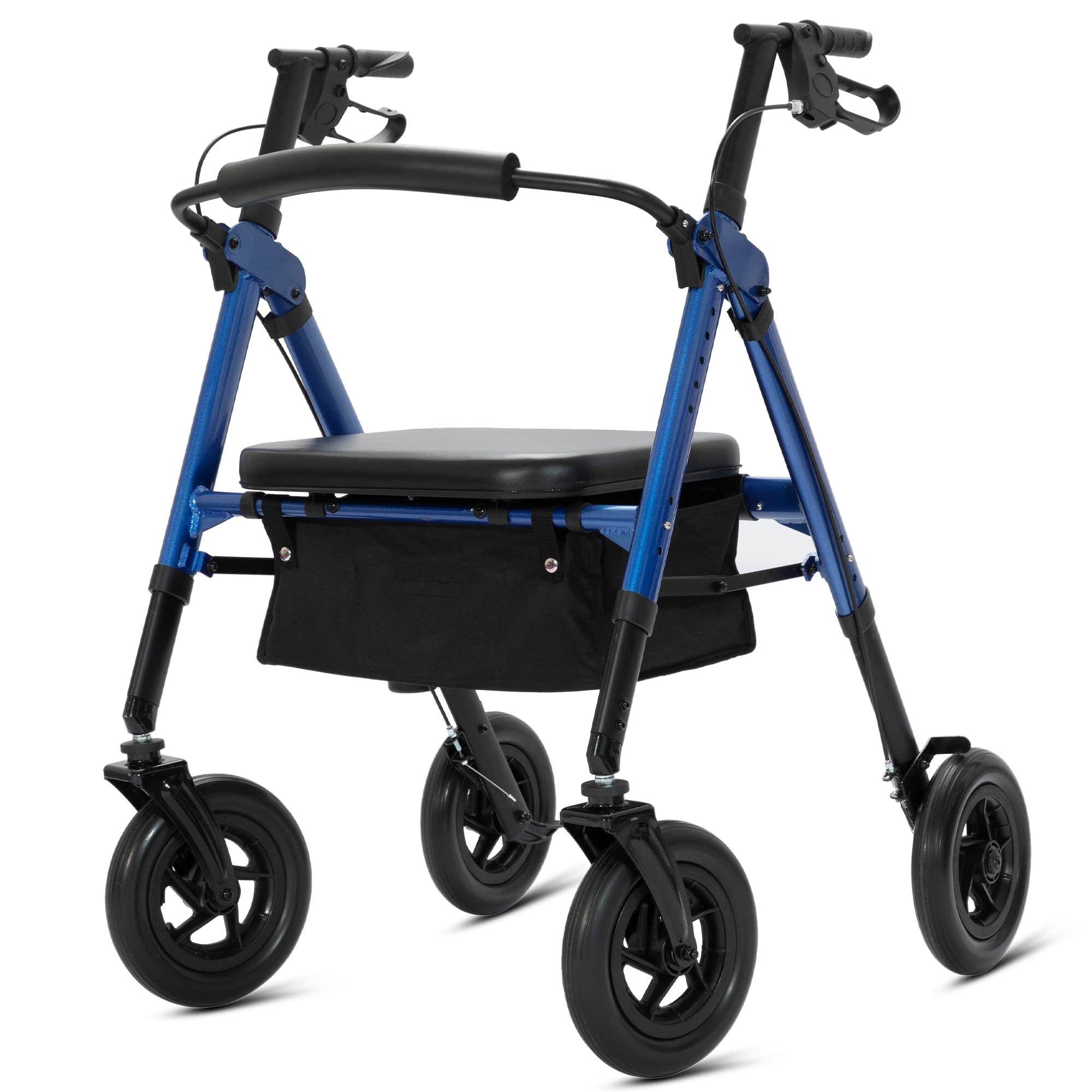 Photo 1 of *****SEE NOTES *****ELENKER Heavy Duty All-Terrain Rollator Walker 10" Non-Pneumatic Wheels, Supports up to 500lbs , Blue