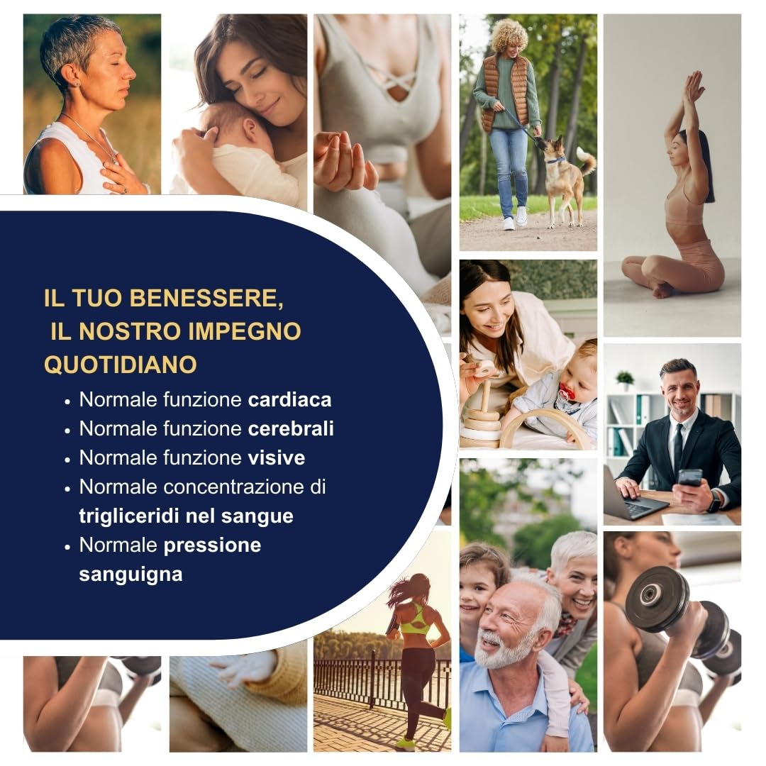 OMEGOR Vitality 1000 Integratore di Omega3 EPA/DHA e Vitamina E - Senza Retrogusto e Facile da Digerire - Ideale per Cuore, Cervello e Vista - 60 cps (3 Confezioni)