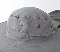 Vista 21 de Home Prefer Sombrero para sol para el aire libre con protección UV, secado rápido, unisex con solapa para proteger el cuello Negro