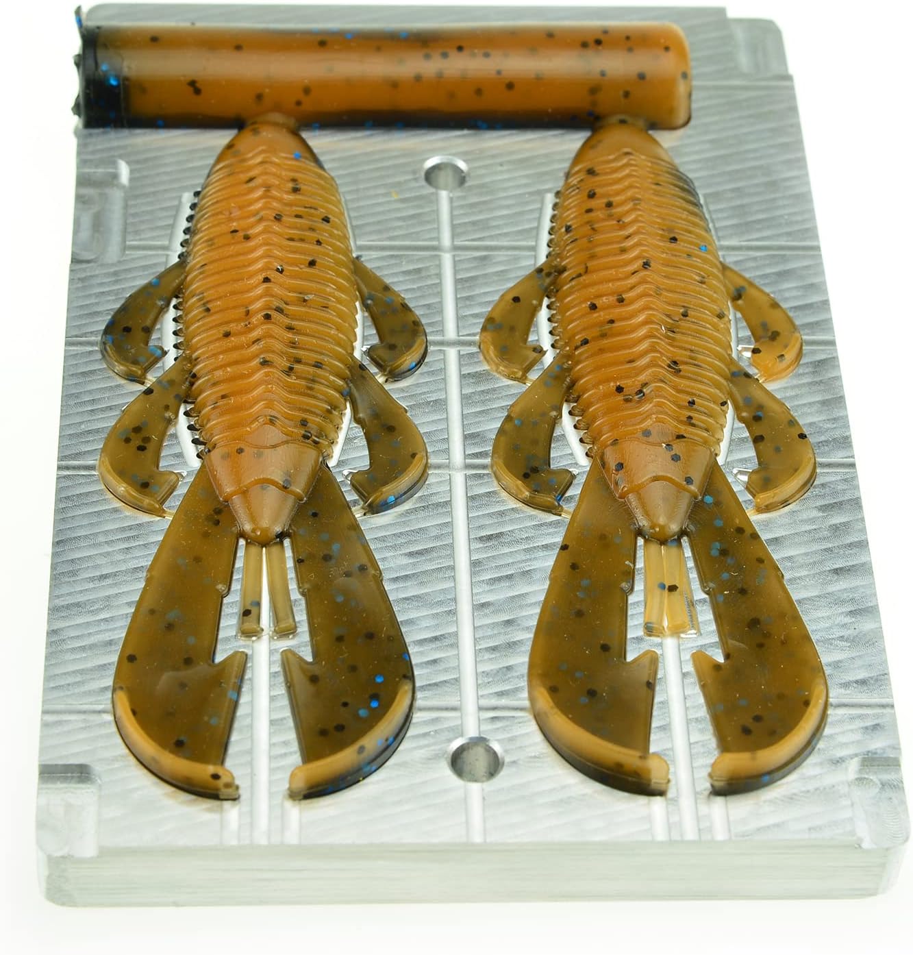 Soft Plastiс Mold Lure Making Injection Molds Fishing Lures Two Cavity Bandito Bug 4" (Aluminium)