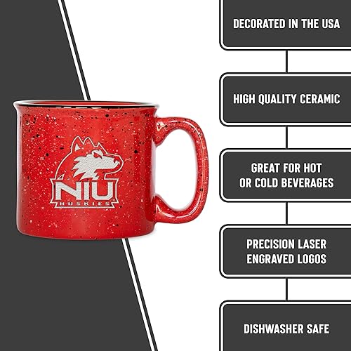 Miniatura 204 de Rico Industries NCAA Utah Utes - Taza de café personalizada de 12 onzas con logotipo grabado con láser profundo, taza de cerámica para acampar con