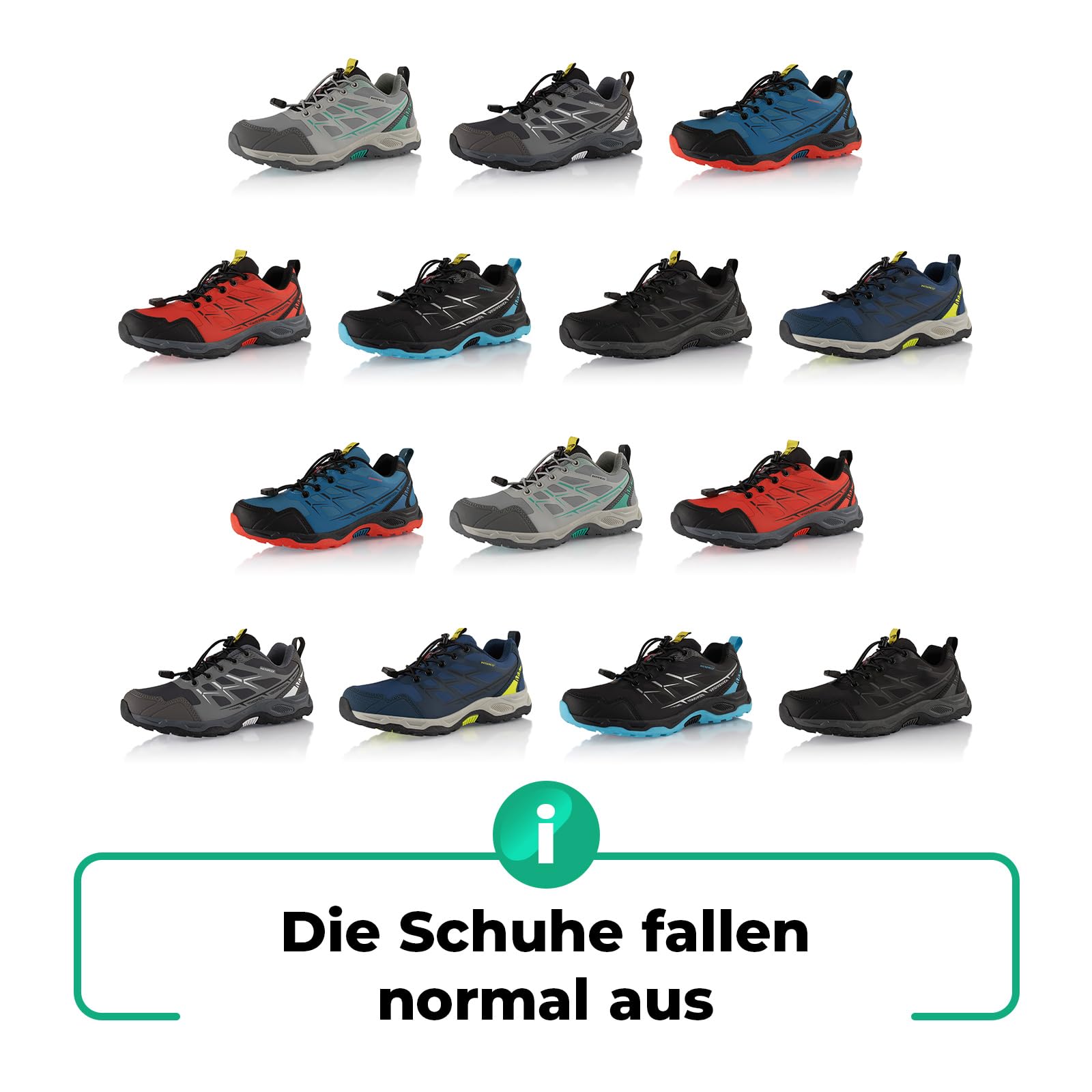 Fusskleidung® Damen Herren Wanderschuhe wasserdichte Trail Trekkingschuhe