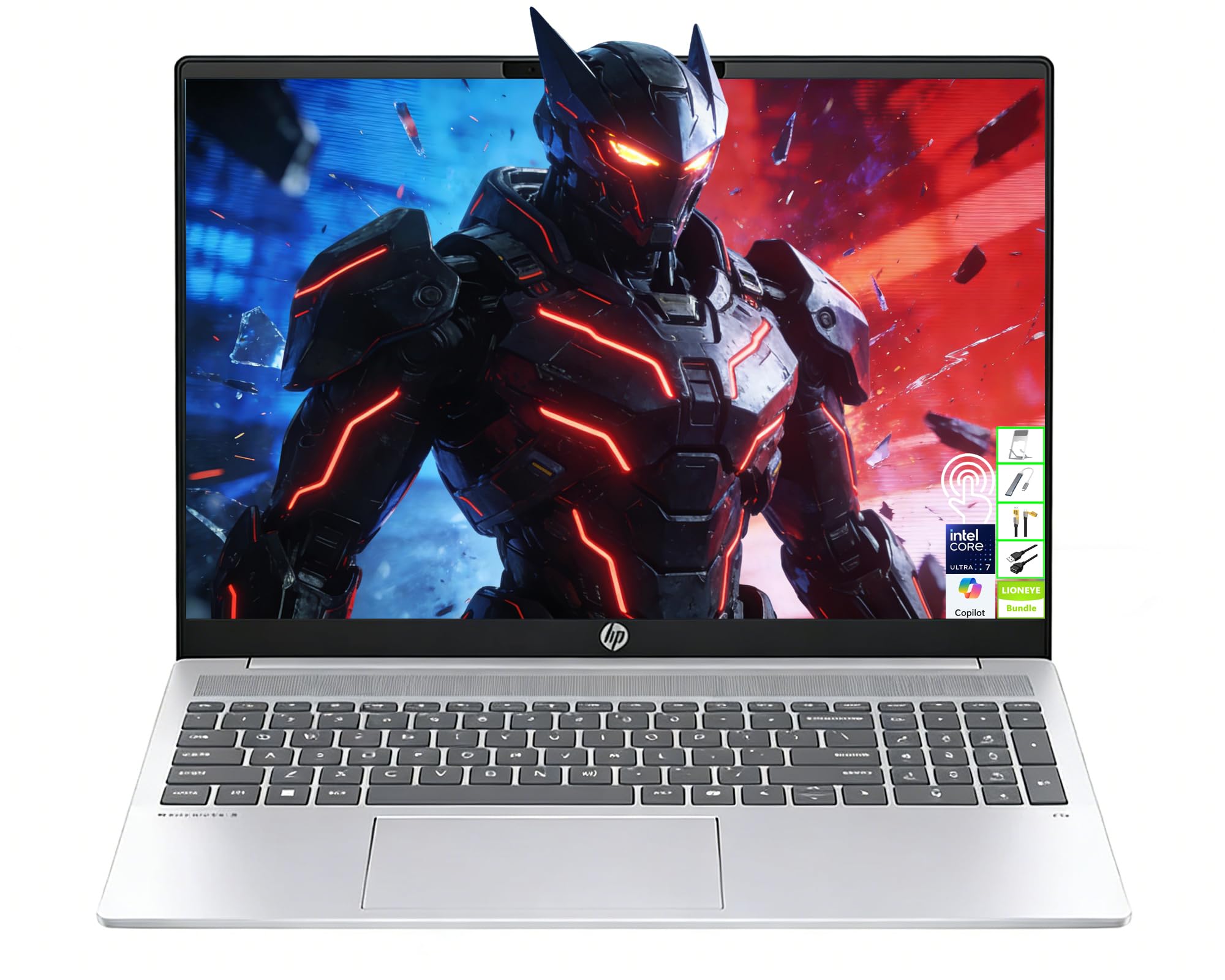 HP OmniBook 5 16" 2K IPS Anti-Glare Touchscreen Laptop, Intel Core Ultra 7 255U, 16GB RAM, 1TB SSD, Copilot Hotkey, Fast Charge, Wi-Fi, for Work/