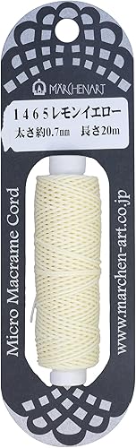 Merchen Art - Cordón de macramé micro color amarillo limón 1465
