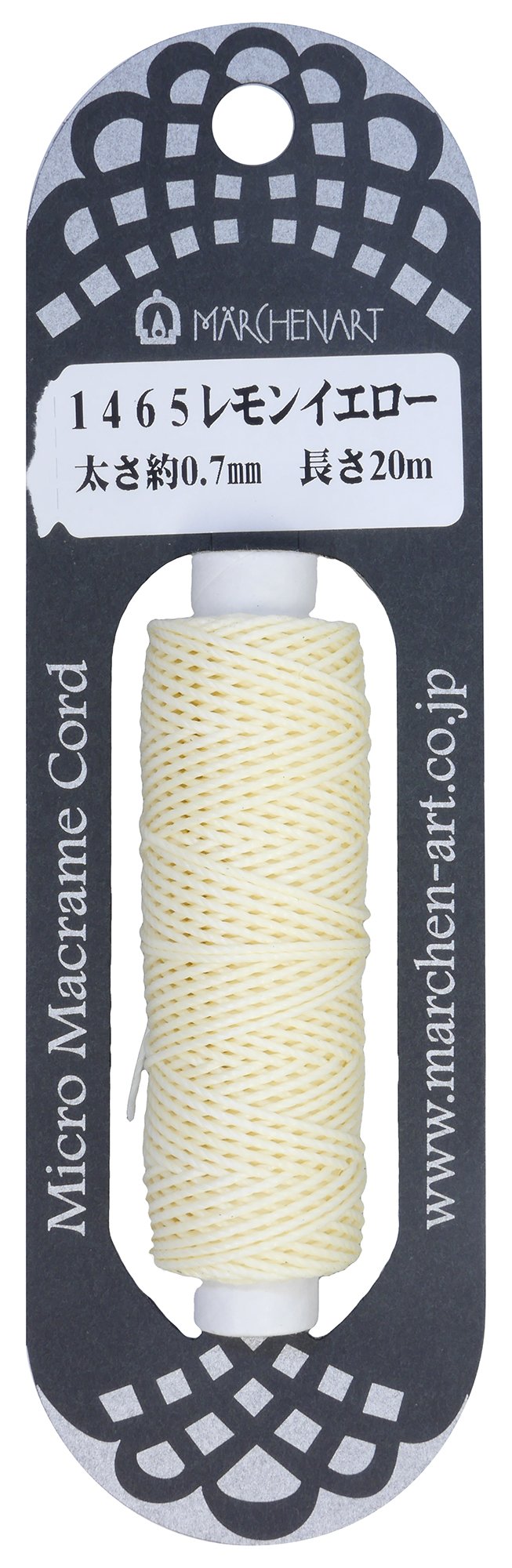 Merchen Art Micro Macrame Cord Col. 1465 Lemon Yellow