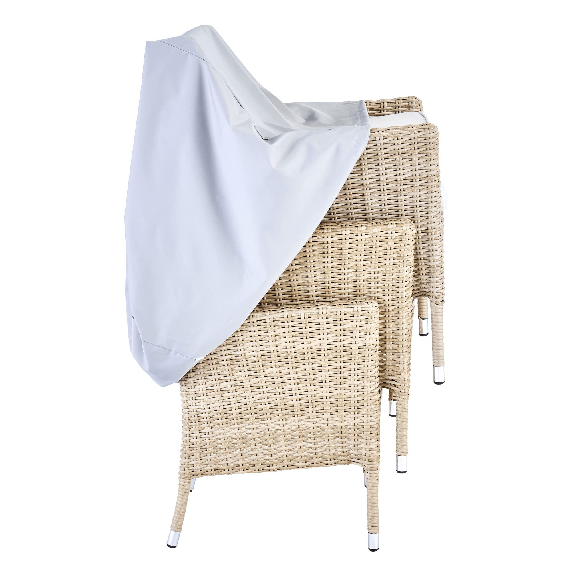 Coprisedie Impilabili Haushalt - Telo PEVA, 62x62x80/120 Cm, Per Giardino | Impermeabile E UV Resistente - Foto 5