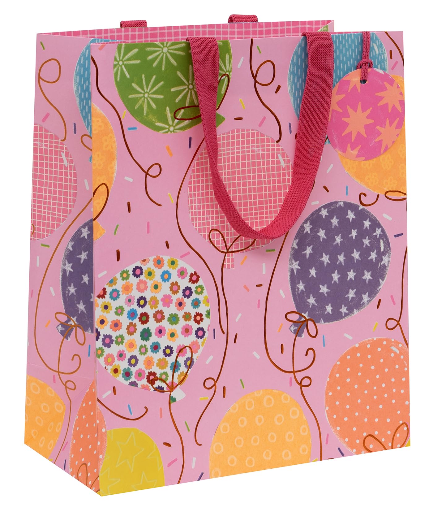 Glick Large Gift Bag - Big Balloons Pink Design - 260 x 315 x 135mm