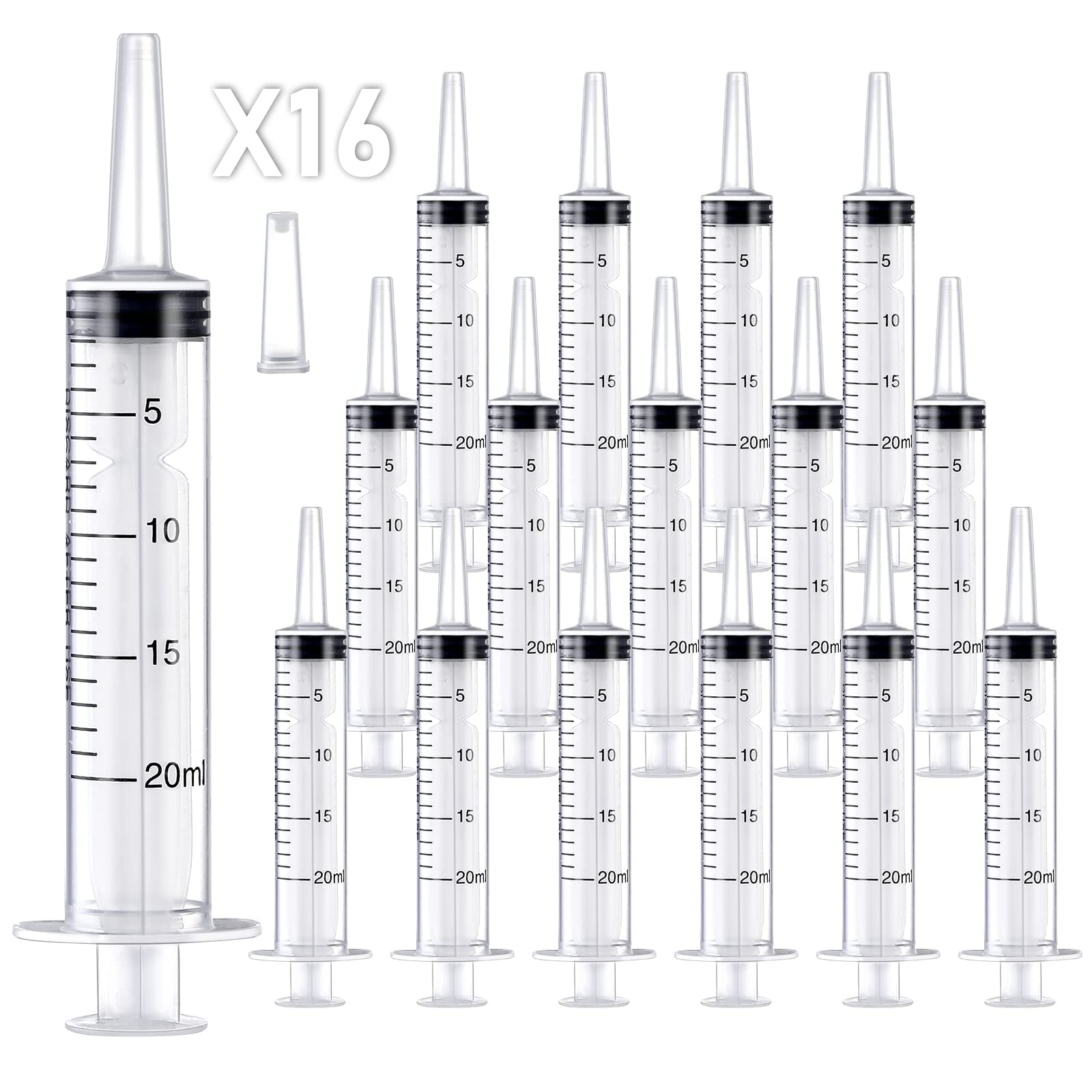 Buy 20ml Plastic Syringe, Large Syringes Tools for Liquid, Sterile and