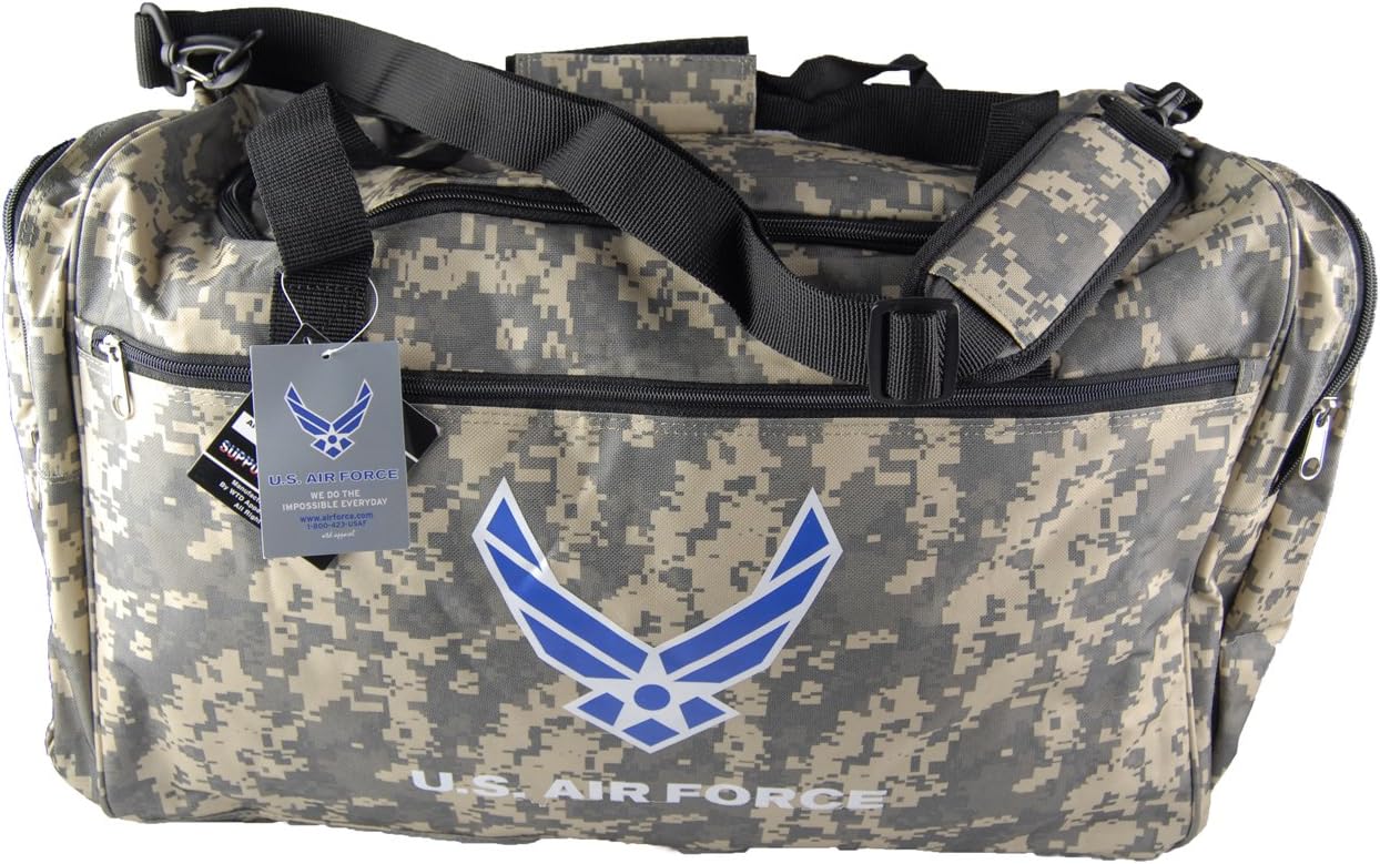 21" Military Official Licensed Product"U.S. Air Force" Camo Duffel Bag Gym Bag