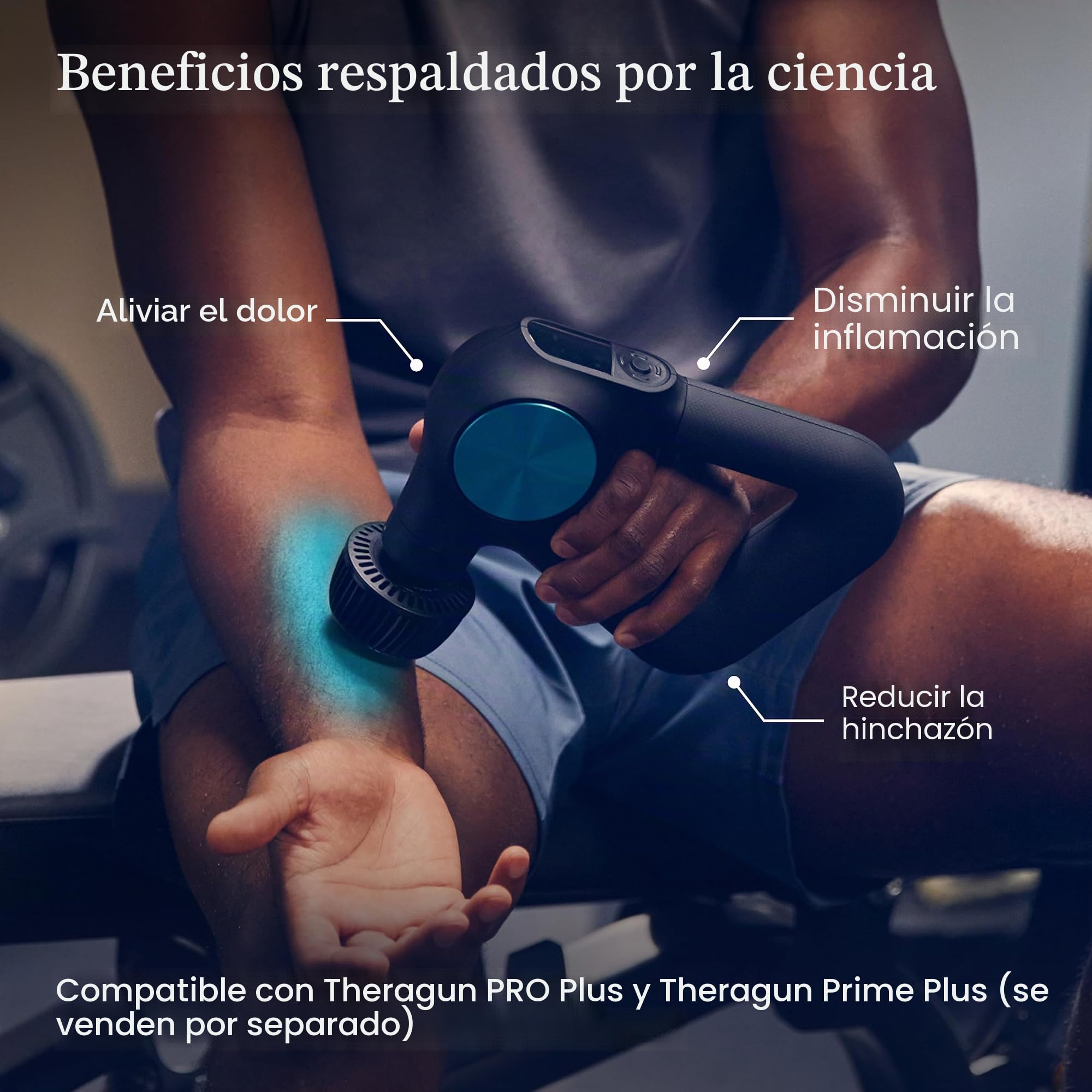 TheraGun Accesorio frío para pistola de masaje de percusión de tejido profundo PRO Plus, cuenta con 3 niveles de temperatura de terapia fría para aliviar el dolor, inflamación e hinchazón necesidades