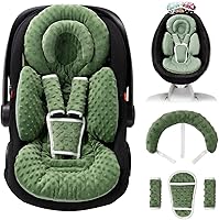 Vista 11 de Inserto de asiento de automóvil infantil con cojín extra para prematuro a niño, inserto reversible para asiento de automóvil recién nacido