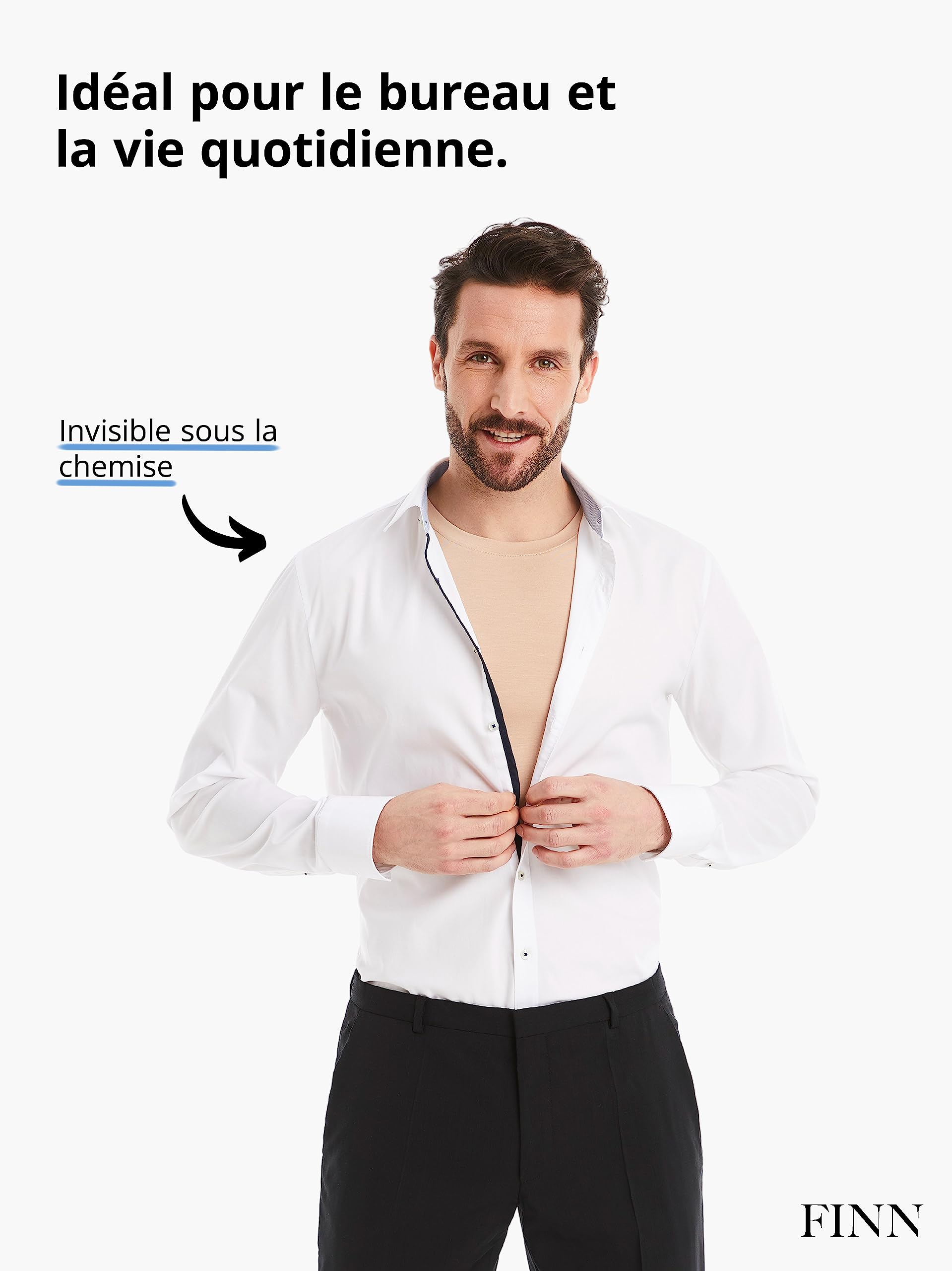 FINN Maillot de Corps Business pour Homme sans Manches avec Col Rond - sous-Maillot en Tissu Original Lenzing® Modal - Le Débardeur Parfait sous Une Chemise et Un Costume