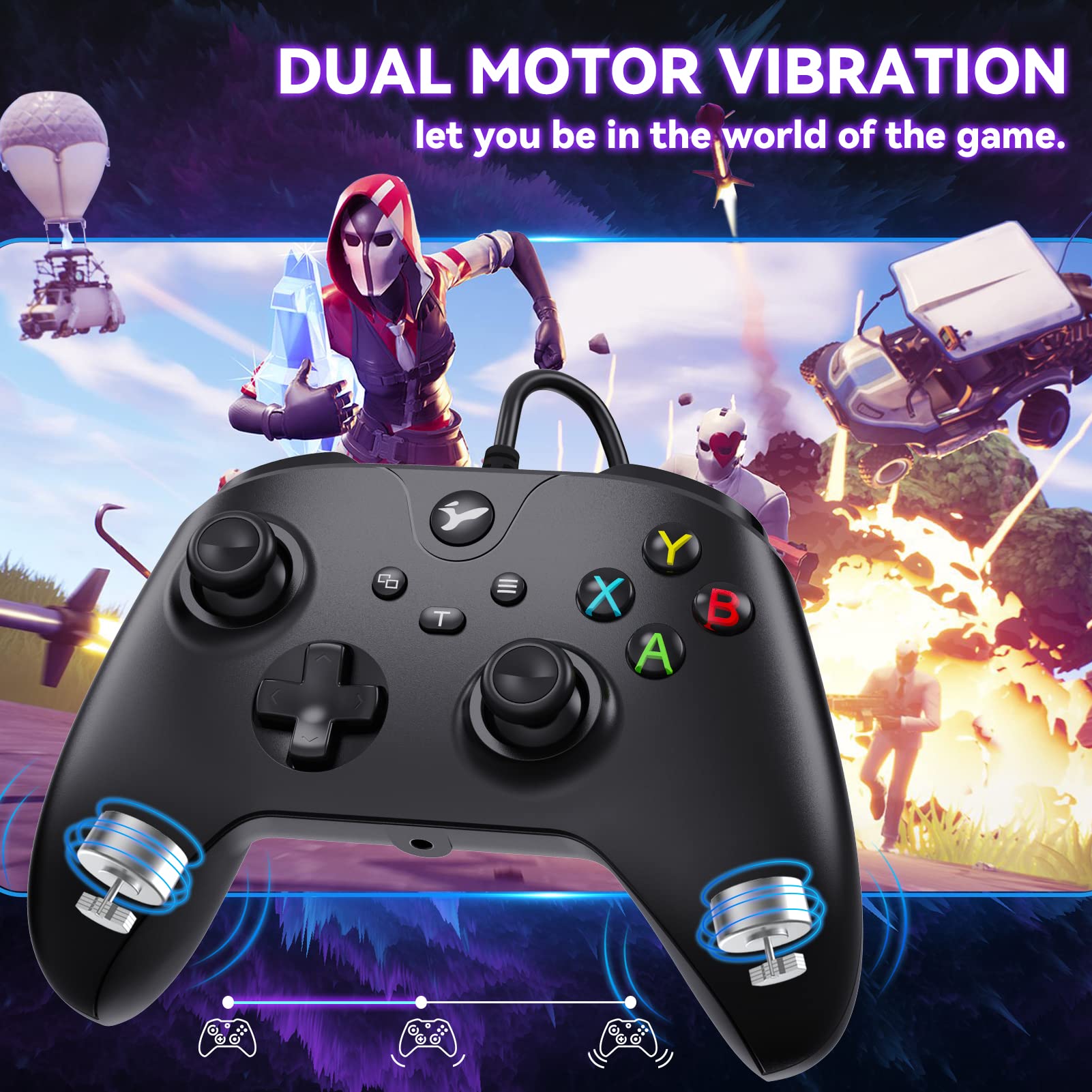 YCCTEAM Wired Controller for Xbox One,Wired Game Controller with Turbo