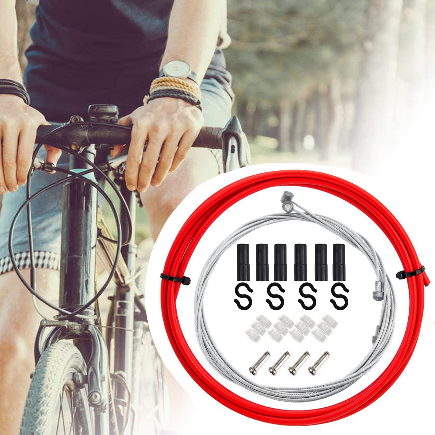 Kit Monoplato Mtb Kit Cables Cambio Bicicleta (azul) 2m Para MTB